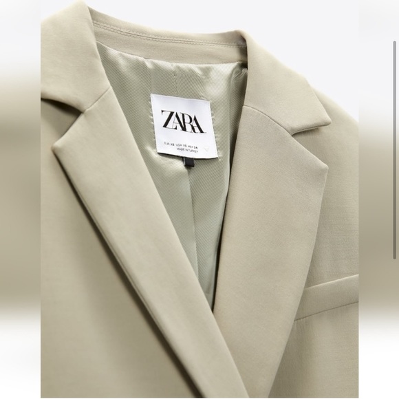 ZARA SAGE GREEN BLAZER - NWT - Picture 2 of 6